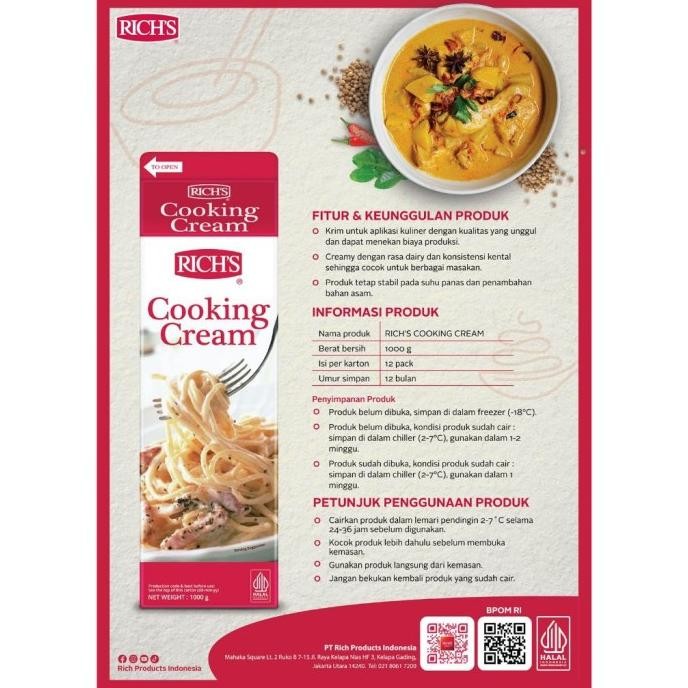 

(Expert) COOKING CREAM RICH'S 1000 GR