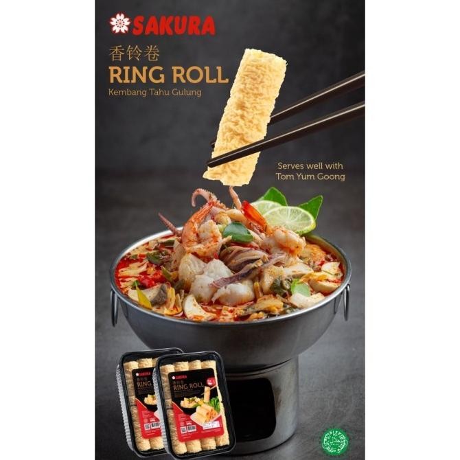 

(Expert) Ring Roll / Sakura Kulit Kembang Tahu Roll - Fried Bean Curd Roll (Extra Bubble)