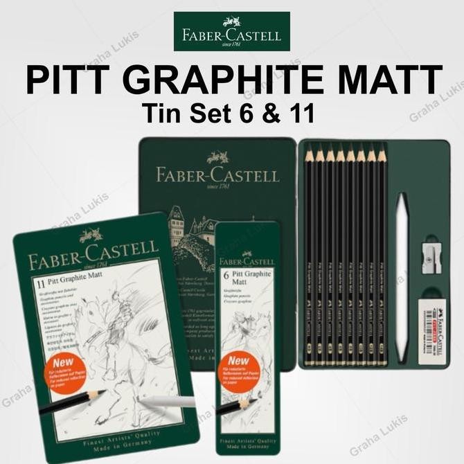 

ready FABER CASTELL Pitt Graphite Matt Tin Set 6 / Set 11