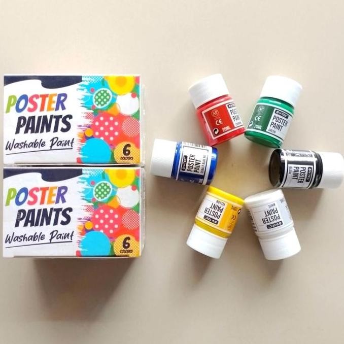

ready Cat Poster Paints V-TEC 20ml 6 Warna Botol ( Set ) [ Original ]