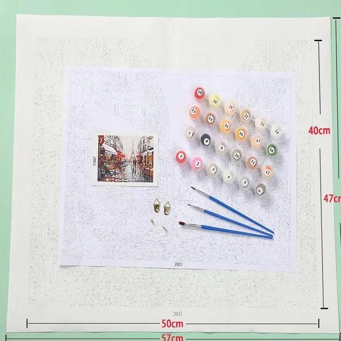 

ready DIY CANVAS PAINTING BY NUMBER KIT DIGITAL OIL PAINTING DIY PAINT BY NUMBER LUKISAN 40X50CM / PAINTING KIT