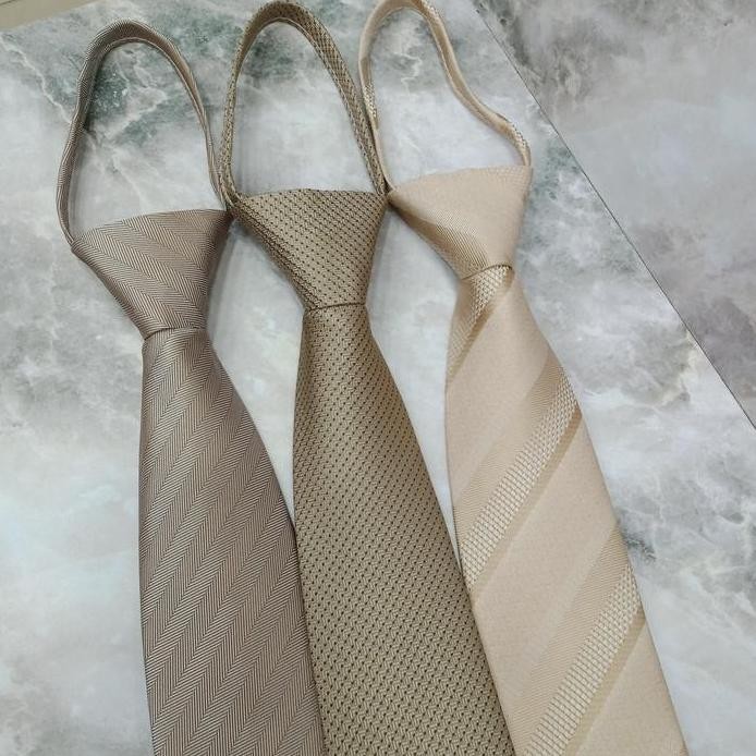 dasi cream polos dasi kantor pesta pernikahan wedding pria long tie murah