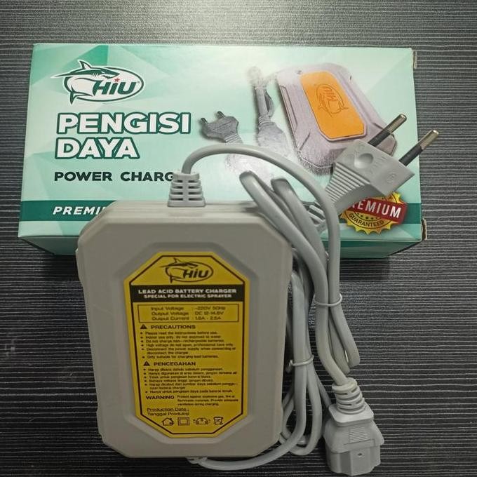 Adaptor charger aki sprayer elektrik 12volt 2.5 Original Hiu Murah Berkualitas