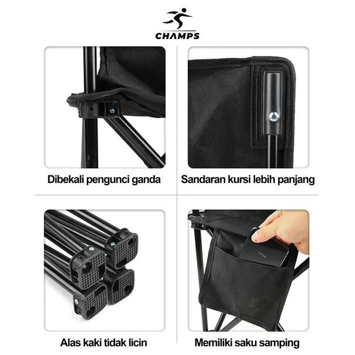 

Terlaris [Bundling] 1 Meja Lipat Besar + 4 Kursi Lipat Camping Outdoor Bahan Oxford