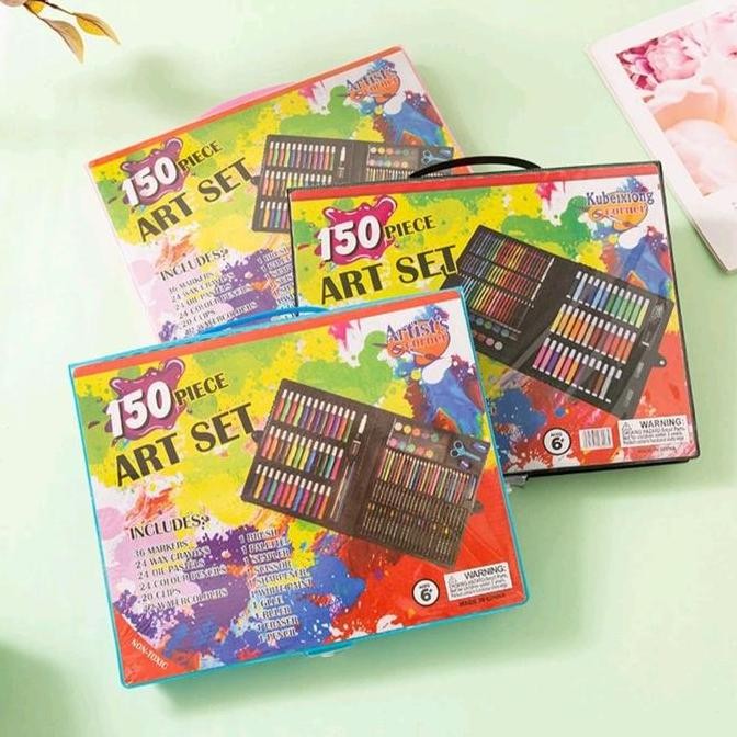 

ready Art Set isi 150 pcs pensil Warna Anak-anak full set Alat Lukis Gambar