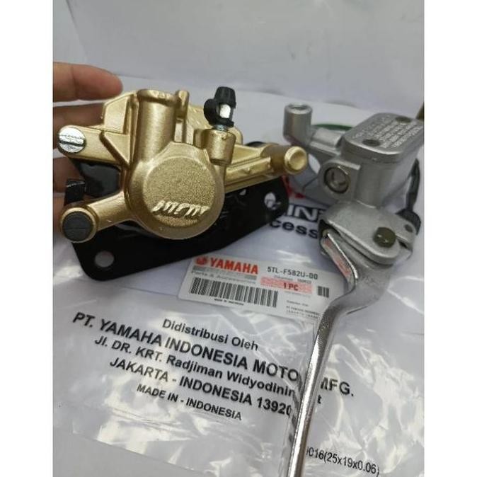 paket piringan cakram set kaliper depan assy yamaha mio new/Xeon/mio soul GT  nissin