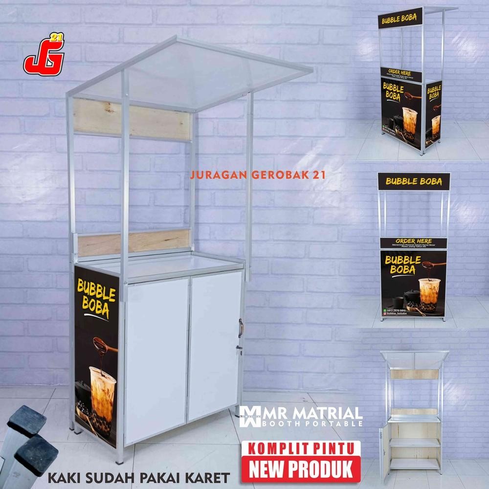 xenn meja booth portable pintu lipat bisa cod cocok untuk usaha atau jualan numan dan makanan geroba