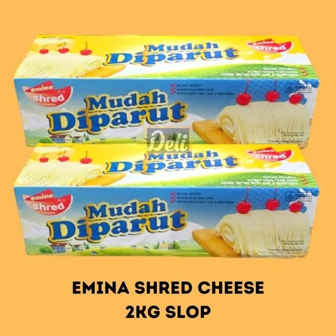

Promo Emina Shred Cheese Keju Parut Balok 2Kg/Emina Shred 2Kg Keju Emina