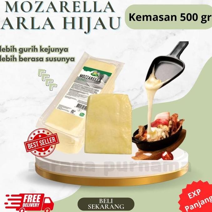 

Promo Keju Mozarella Arla Hijau 500 Gram (Premium Lebih Gurih) Mulur Cheese Mozarella Lumer