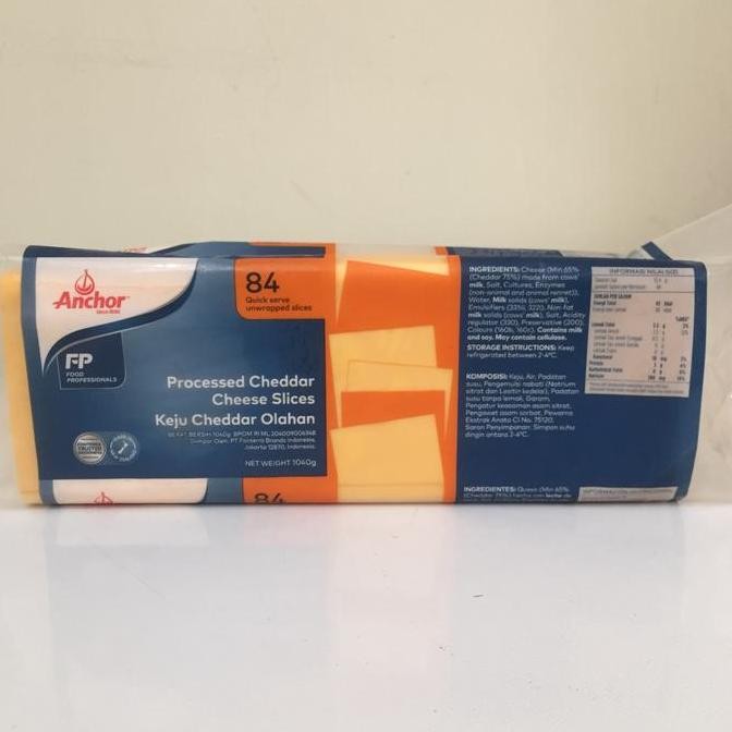 

Grosir Anchor Cheese Cheddar Slice / Keju Cheddar Merah - 84 Pcs