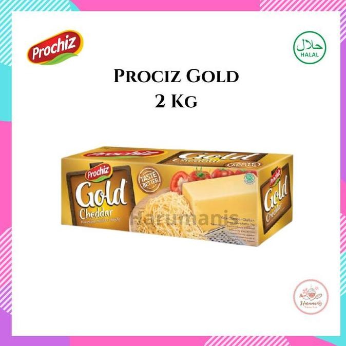 

Grosir Prochiz Gold Keju Cheddar 2Kg