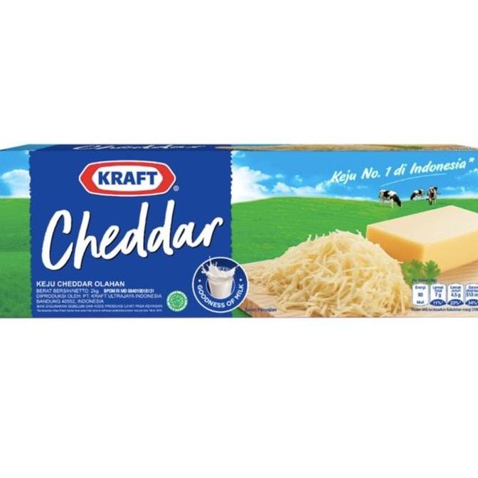 

Promo Keju Cheese Kraft Cheddar Ukuran Kemasan 2Kg Untuk Baking Dan Masakan