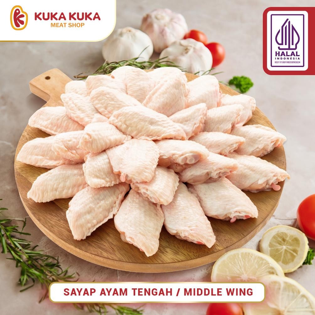 

Original Middle Wings Ayam Frozen 500G / 1Kg - Sayap Ayam Segar Beku
