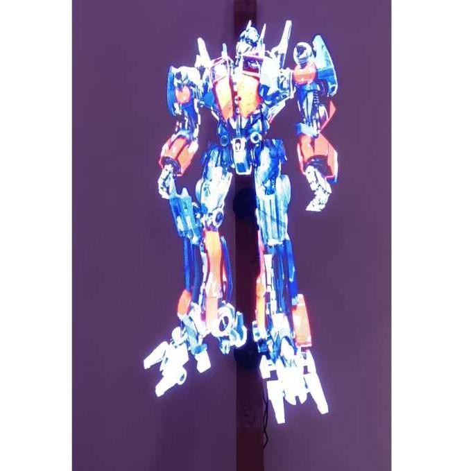 Holographic Fan Kipas Hologram 3D RGB Iklan Video Animasi 3 Dimensi