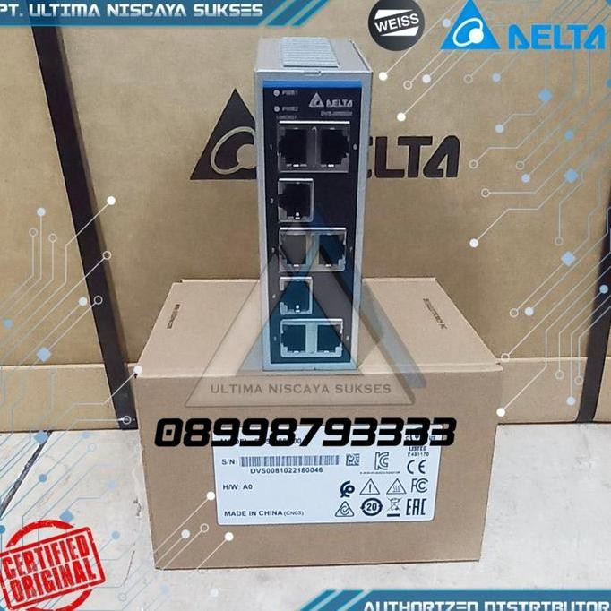 Dvs-008R00 Industrial Ethernet Switch Hub Switch Delta 8 Port Kualitas Terbaik Harga Termurah