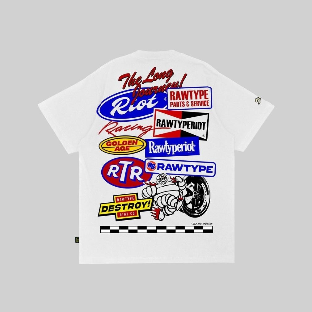 Promo Kaos Rawtype Riot Collase Tees T-Shirt Kaos Racing Combed 24S