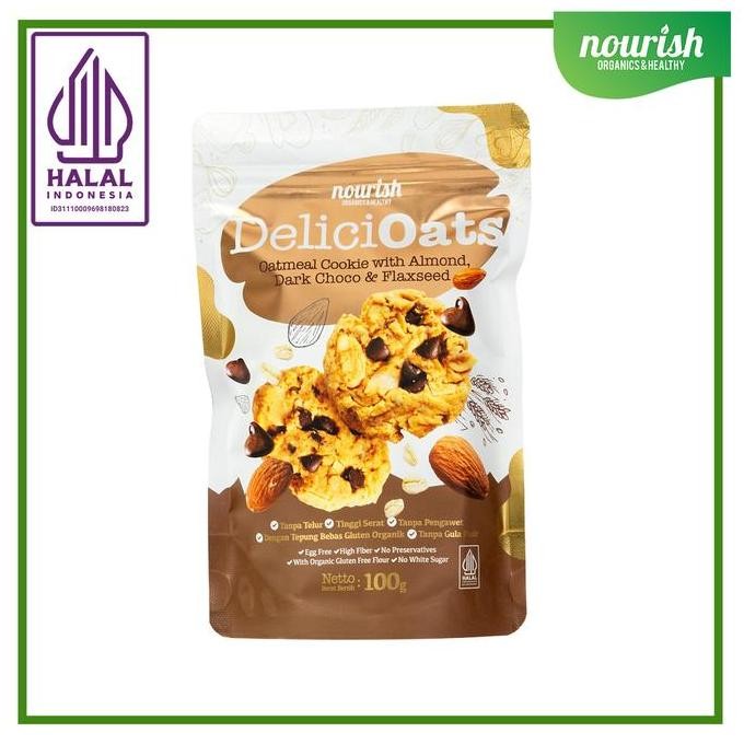 

Delicioats (Healhty Oat Cookie With Almond & Choco) Kue Sehat 150 Gr Promo
