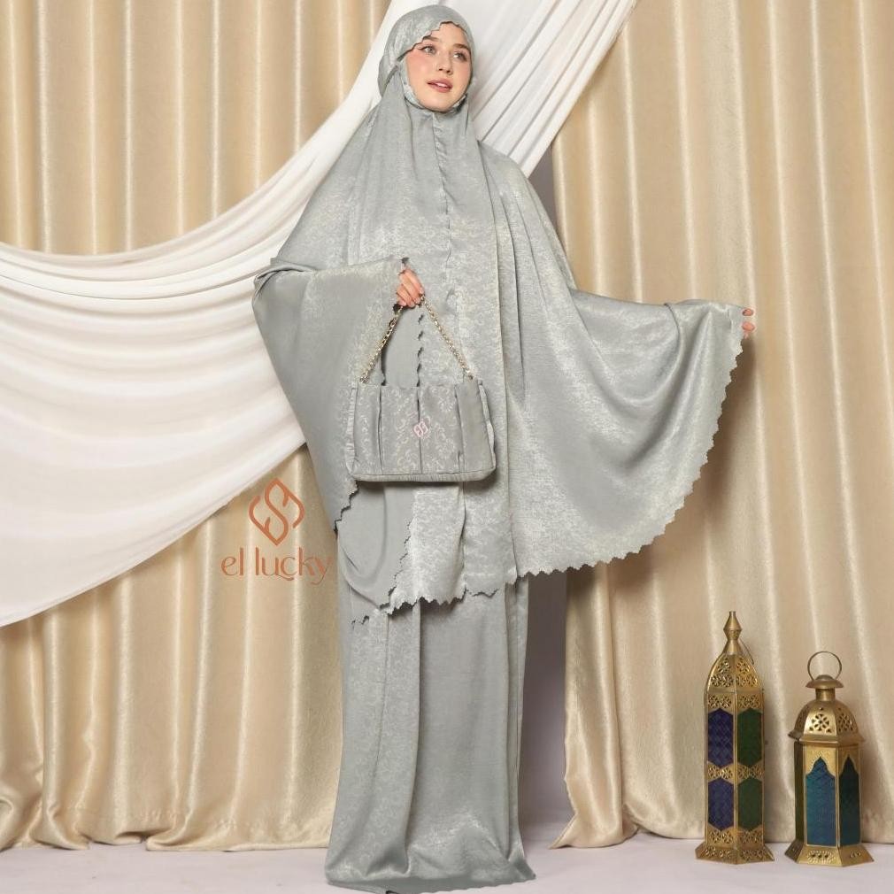 Mukena Dewasa 2in1 Santorini Silk dengan Lasercut Mayra Series / Mayra Prayer Set AST