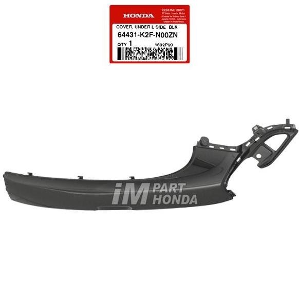 64431-K2F-N00Zn Cover Dek Lantai Kiri Scoopy Esp K2F Hitam Glossy