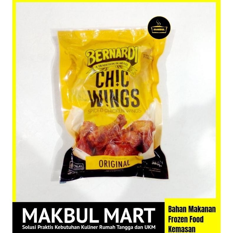 

Original Bernardi Spicy Chicken Wings 380Gr - Sayap Ayam Pedas Frozen Siap Saji