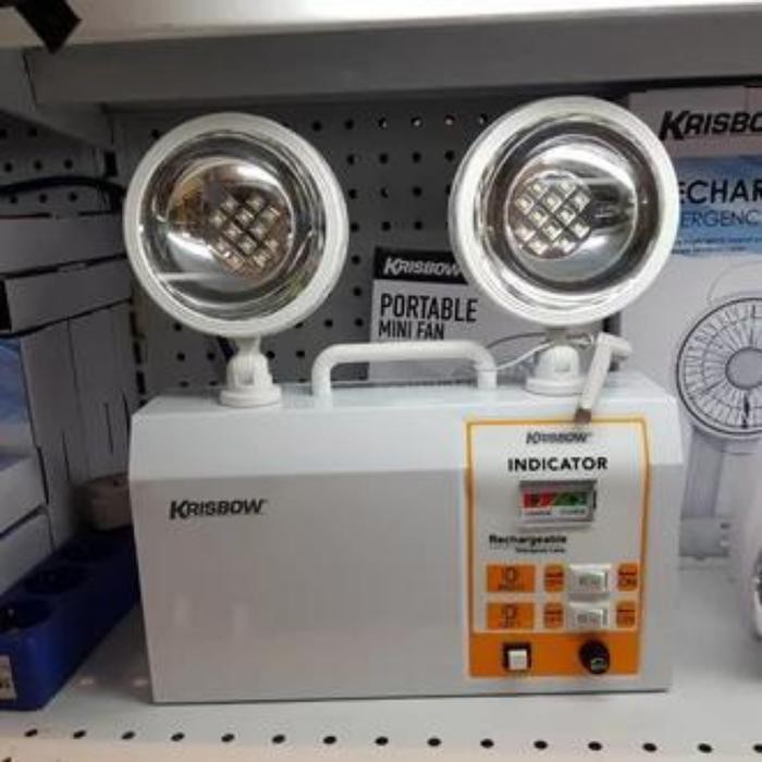 Emergency Lamp Lampu Darurat Twin Spot Led Krisbow Original Dan Terpercaya