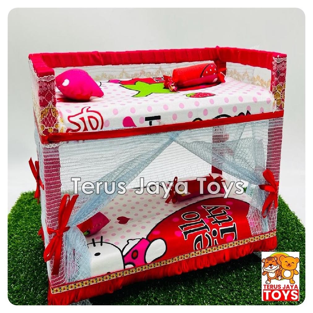 TEMPAT TIDUR BERBY 2 TINGKAT /MAINAN ANAK PEREMPUAN / KASUR BERBY / RANJANG BERBY TERMURAH AST