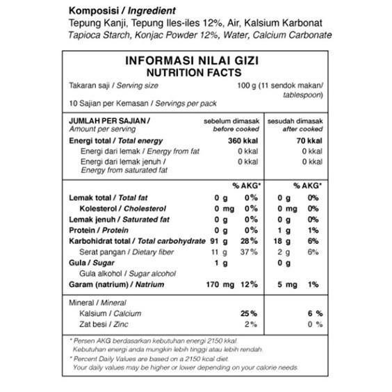 

Mr Ishii Konnyaku Grain - Beras Shirataki 1Kg