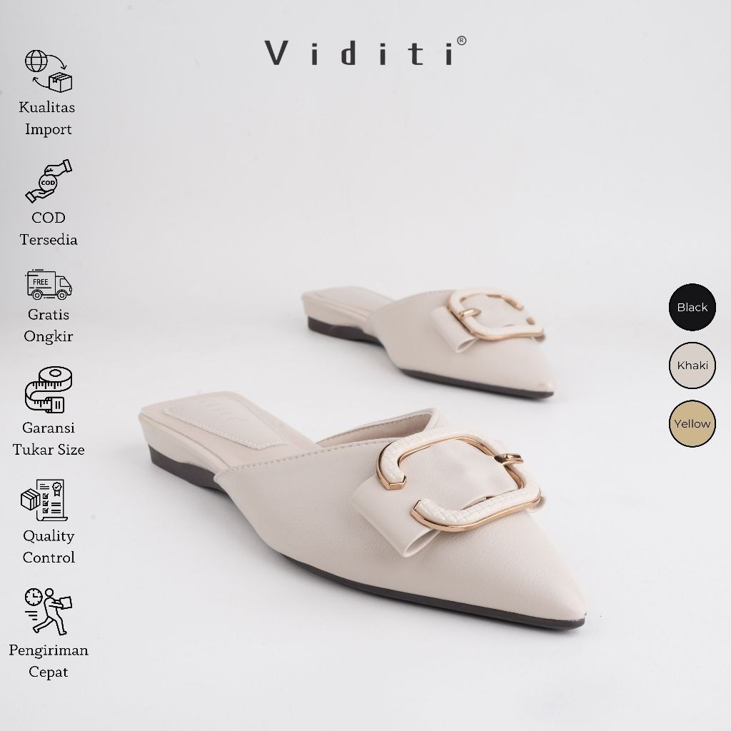 Viditi Tiara Mules | Shoes | Sepatu Import Wanita | Kerja | Kuliah | Kantor
