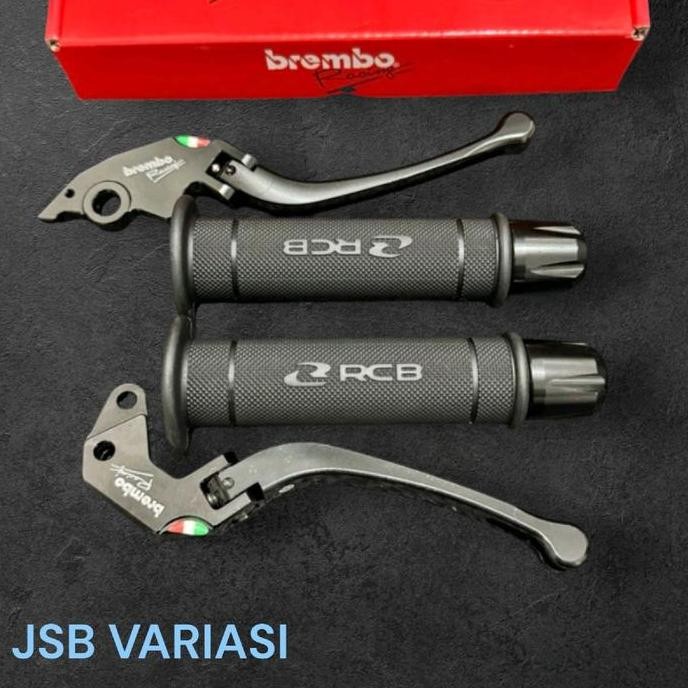 Paket 3in1 Handle Rem Lipat + Handgrip RCB HG55 + jalu stang CNC / Stylo 160 CBS Vario 160 CBS Vario