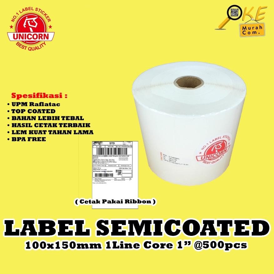 

Kertas Stiker Label Semicoated 100x150mm / 100x150 / A6 Resi Marketplace Isi 250pcs & 500pcs SV9