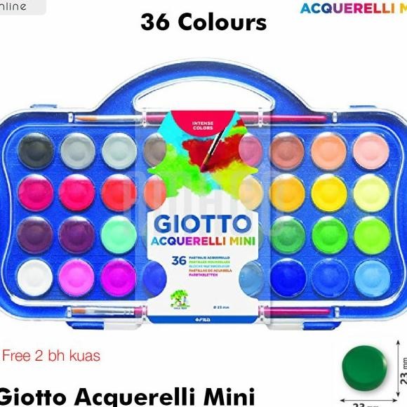 

Giotto Acquerelli Mini Watercolour Cakes Blok Cat Air Poster Paket 36 Warna 23 Mm 352700