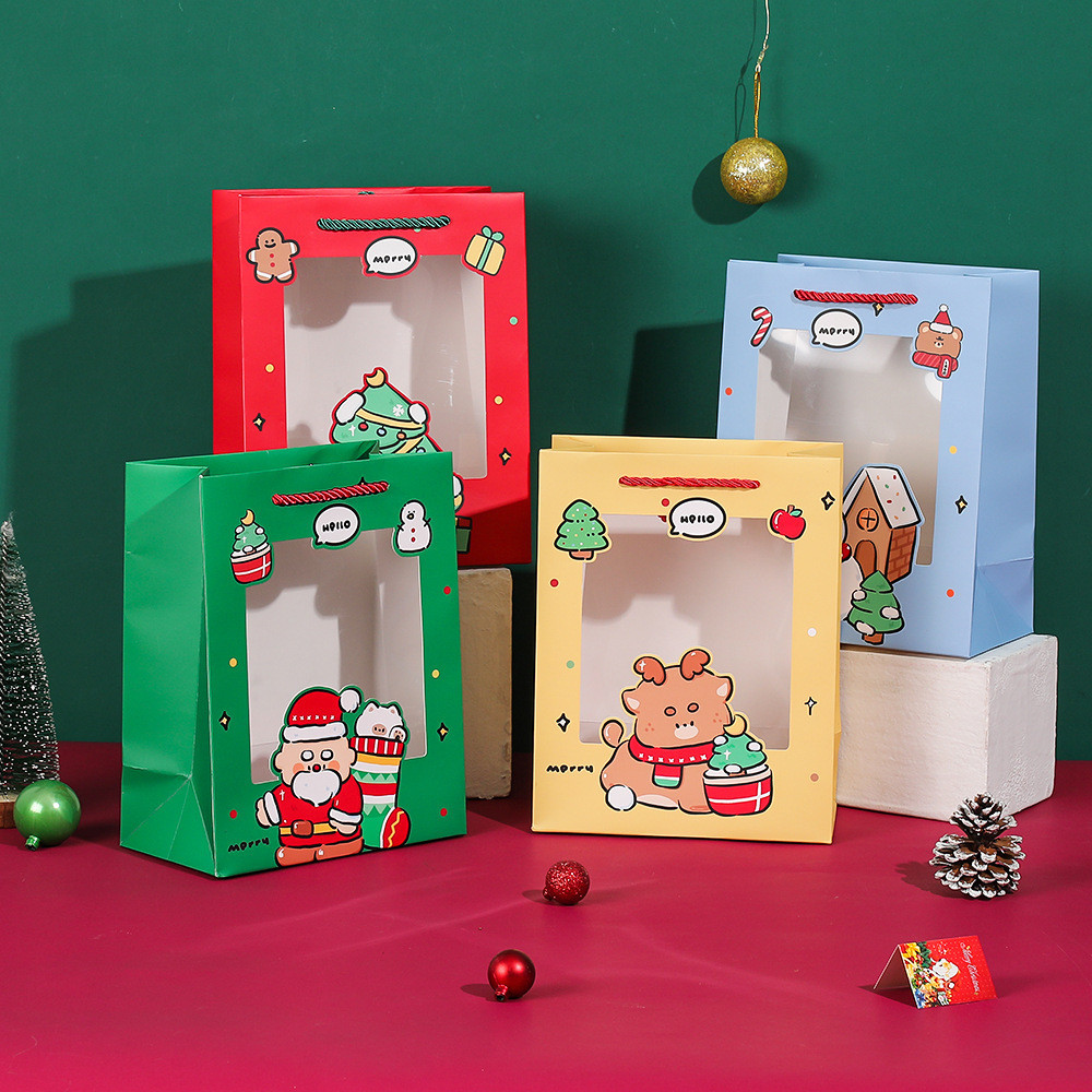 

PAOPAO Paperbag Transparan Depan Natal Merry Chritsmas Premium Snowman Cute Design