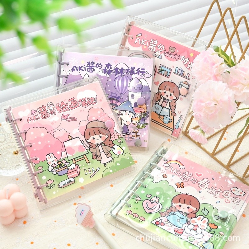 

PAOPAO Buku Ring Akichan ver Kotak Cute isi 80 Lembar Import
