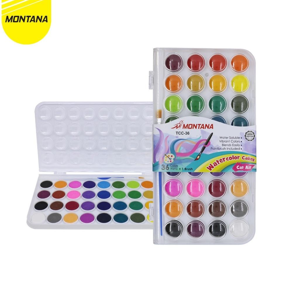 

Atk Watercolor 36 Warna Cat Air Montana Tcc36 Watercolor Cake
