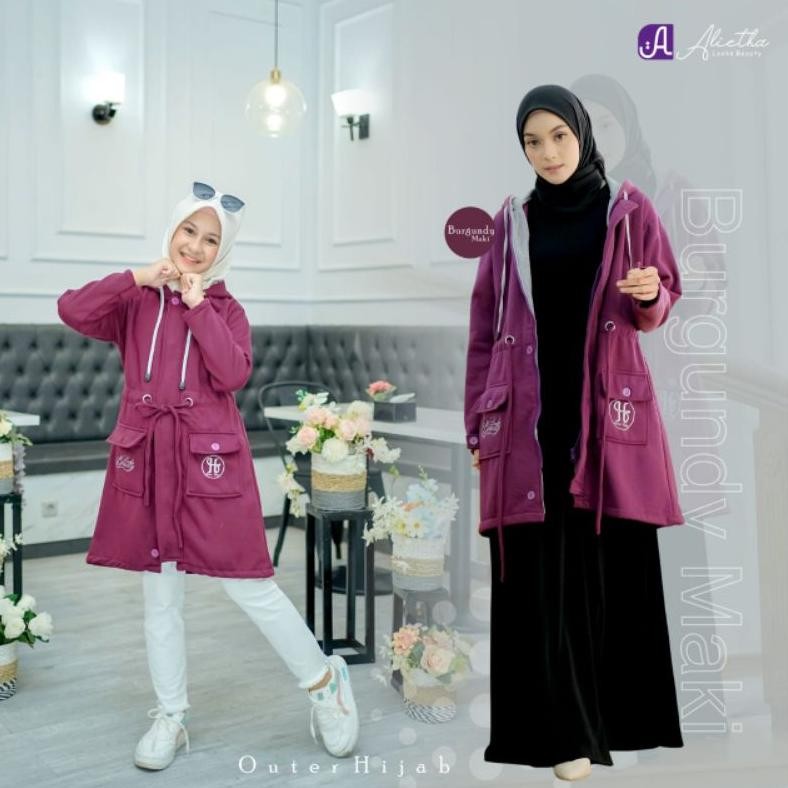 Jaket vol 1 Hijab Alietha | Jaket hijab panjang Muslimah | jaket anak AST