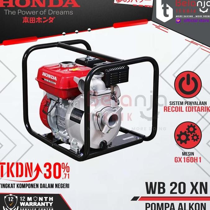 Terlaris Honda Mesin Pompa Air Irigasi Wb 20 Xn Pompa Alkon 2 Inch Wb20Xn Ready Stok