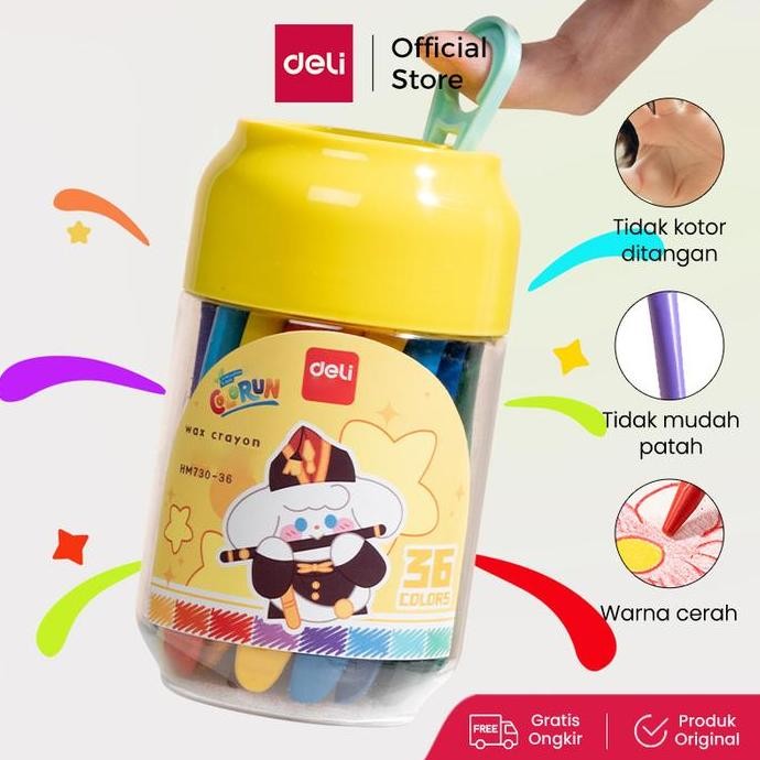

DELI KRAYON LILIN / WAX CRAYON TIDAK KOTOR DITANGAN TRIANGULAR GRIP HM730 KRAYON WARNA SEKOLAH TERBARU ASLI 100% ORIGINAL OFFICIAL MODERN GARANSI BRAND TERLARIS DISKON GROSIR COD TREND 2025 NEGO BAYAR DI TEMPAT DISKON GRATIS ONGKIR