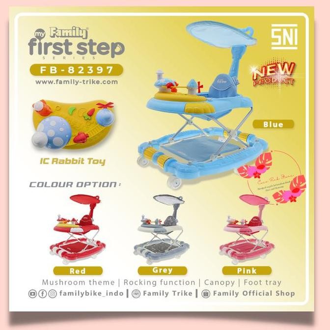Baby Walker FAMILY First Step 82397 Mushroom
