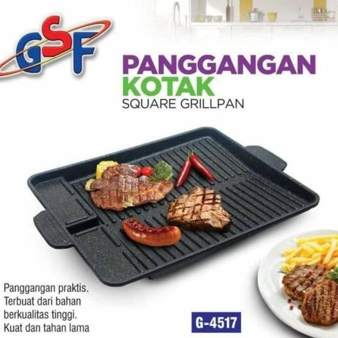 TERMURAH - Panggangan Kotak GSF - 4517 / Yakiniku Grill Pan / Grill Pan Anti Lengket / Alat Bakar Da