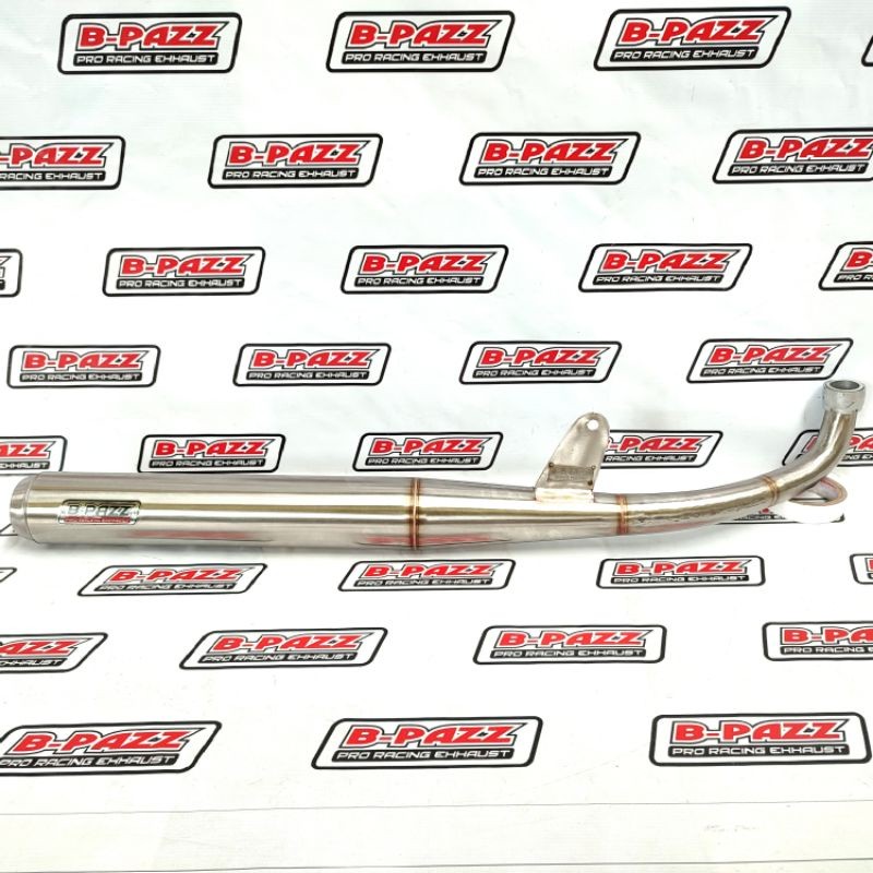 Knalpot B-PAZZ L2G / L2 Super Standar Racing Full Stainless / Galvanis Poles Vernis