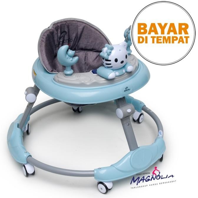 Baby Walker Wolker Spacebaby Roda Dorongan Bayi Belajar Jalan Anak Kereta Apolo Bayi Belajar Jalan
