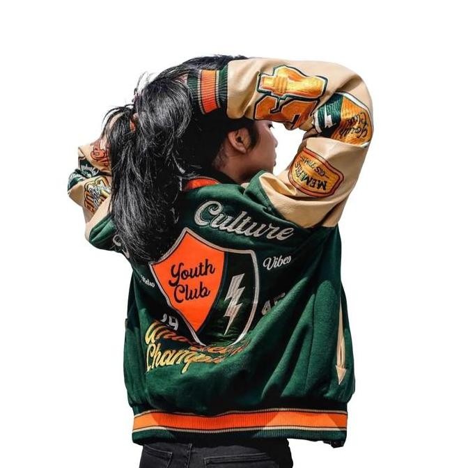 Varsity Jacket Jaket Baseball Paket Murah Fleece Pe Gramasi 240 Sablon Kancing Dewasa Panjang Keren 