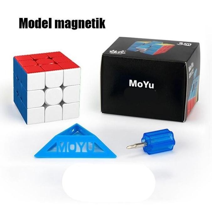 Rubik 3x3  Moyu Meilong Stickerless MFJS Original/Rubik Magnetik Moyu Meilong 3x3/Rubik 3x3 Premium 