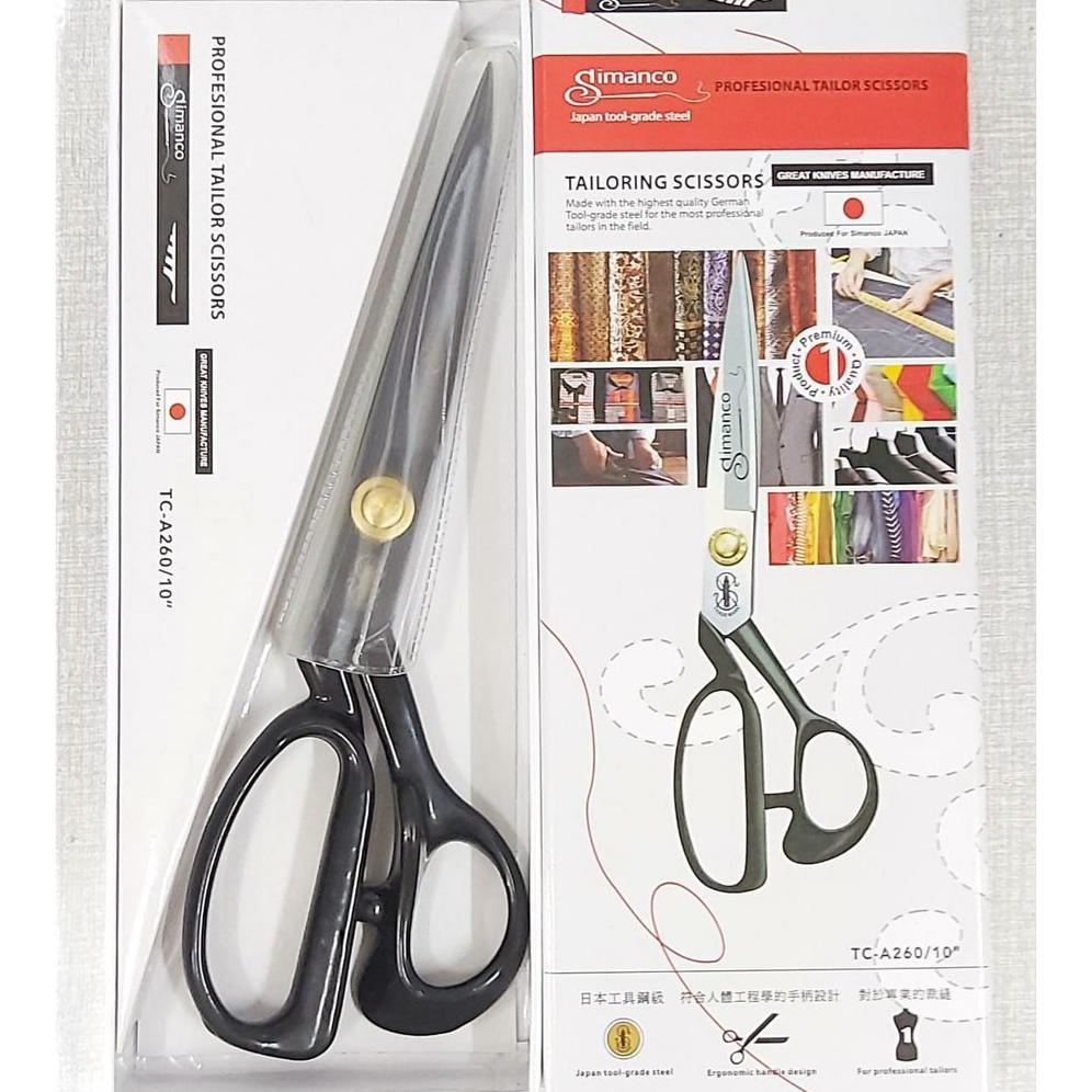 

Baru Gunting Potong Kain Simanco TC A260 10" & TC A240 - Tailor Scissor