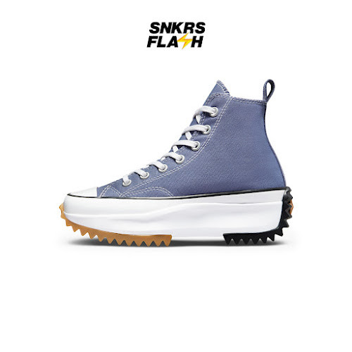 CONVERSE Run Star Hike Slate Lilac Black White Sepatu Sneakers Pria - A03702C - Size 39