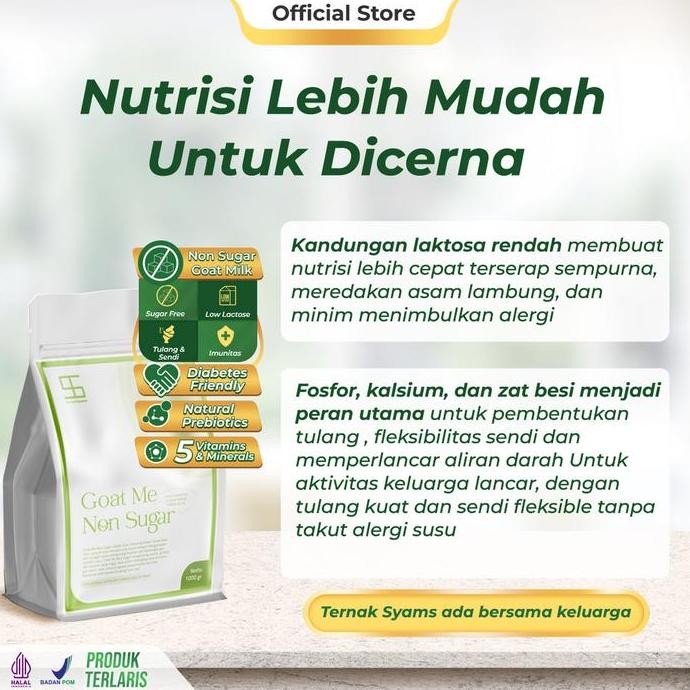 

Goat Me Non Sugar Susu Kambing Etawa Bubuk Tanpa Gula 1000 Gram 1 Kg Kualitas Terbaik Harga Termurah