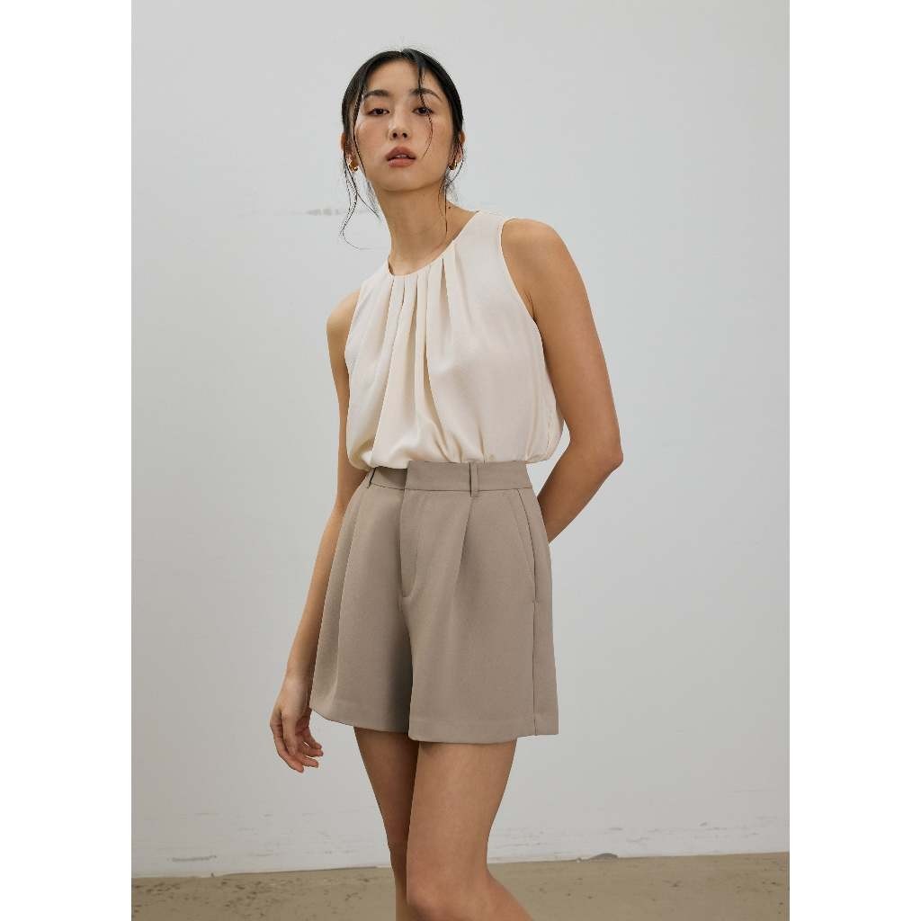 Love Bonito - Atasan Wanita - Amy Satin Pleated Top