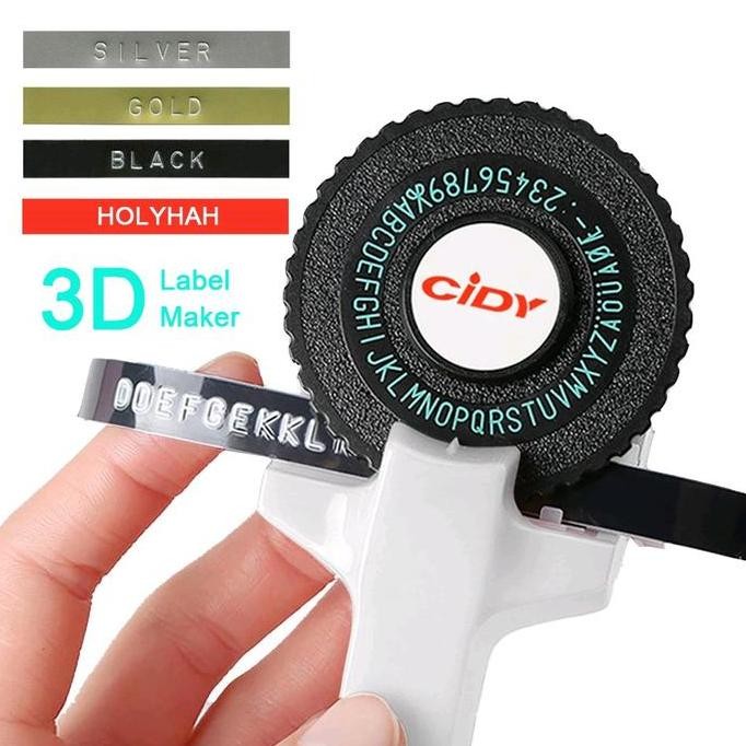 

label maker cidy C101 Embossing label timbul untuk huruf dan angka.