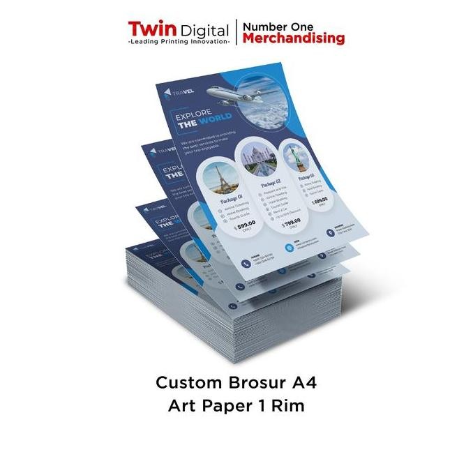 

Cetak Brosur A4 1 rim Art Paper150gsm
