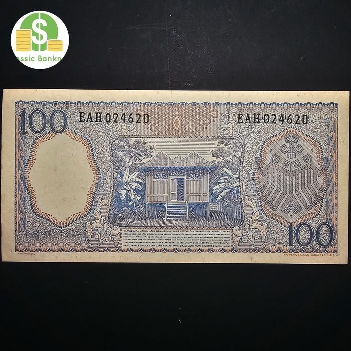 Uang Kuno Indonesia 100 Rupiah Pekerja Biru Th 1964 Original Dan Terpercaya